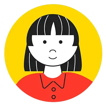 赤い服を着た女性のイラストアイコン